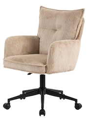 Alphason Cream Harbour Corduroy Office Chair - Image 2 of 6