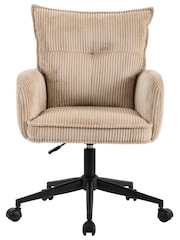 Alphason Cream Harbour Corduroy Office Chair - Image 3 of 6