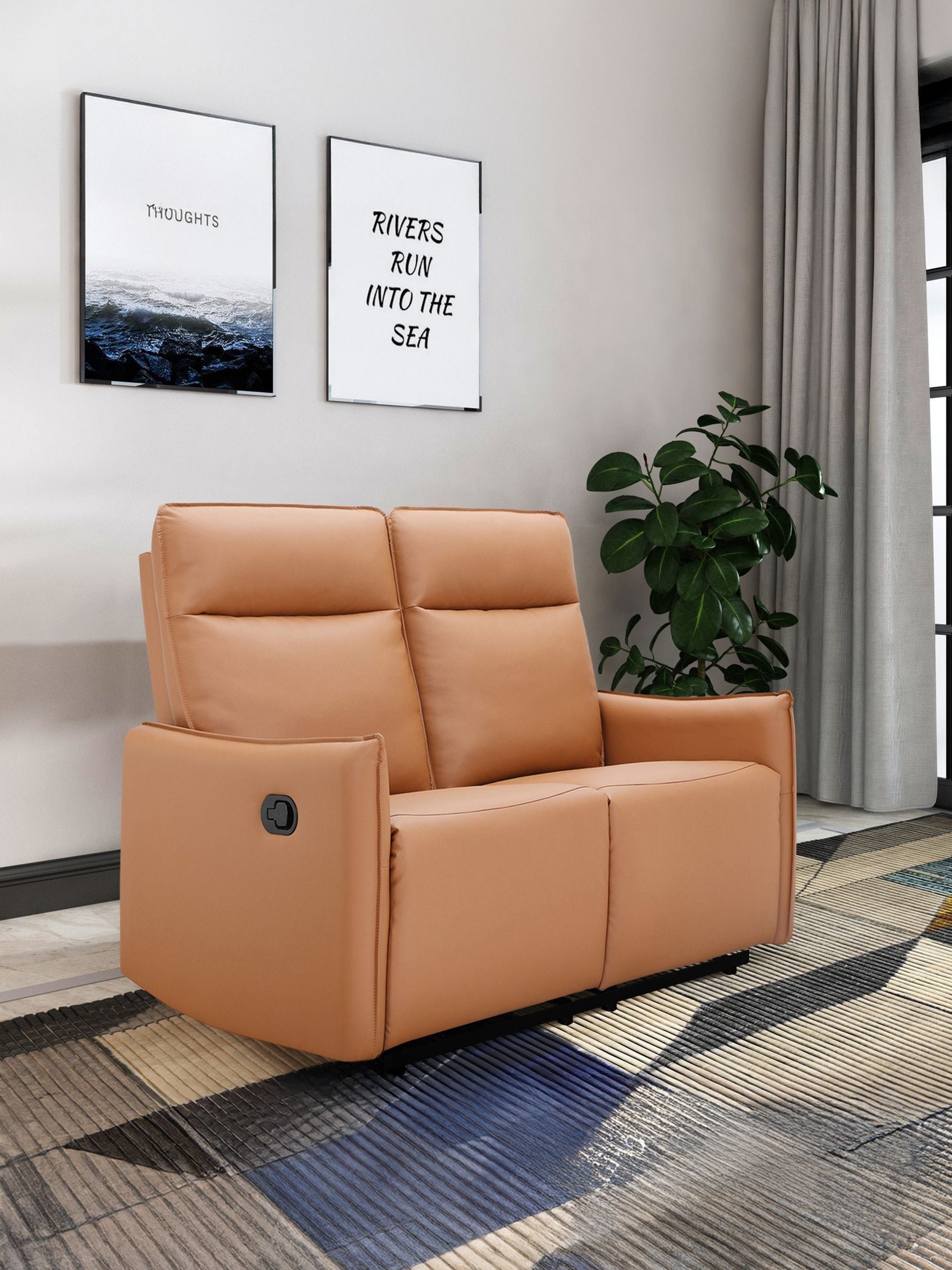 Freemans Cognac Lugo Manual Recliner Sofa Range - Image 6
