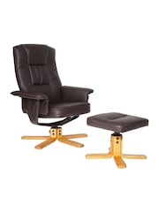 Alphason Brown Drake Recliner Footstool - Image 2 of 6