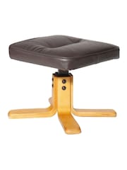 Alphason Brown Drake Recliner Footstool - Image 5 of 6