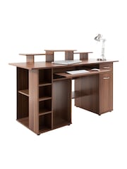 Alphason Brown San Diego Computer Desk - Image 5 of 6