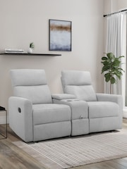 Dorel Home Light Grey Daoulas 2 Seater Double Recliner - Image 1 of 6