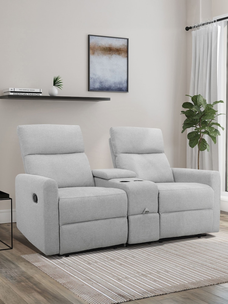 Dorel Home Light Grey Daoulas 2 Seater Double Recliner - Image 1 of 6 Dorel Home Light Grey Daoulas 2 Seater Double Recliner - Image 1 of 6