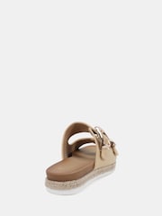 Natural - Novo Taylor Buckle Detail Espadrille Mule Sandals - Imagen 4 de 6