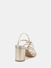 Novo Gold Wide Fit Leanne Block Heel Strappy Sandals - Image 4 of 6