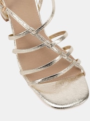Novo Gold Wide Fit Leanne Block Heel Strappy Sandals - Image 5 of 6