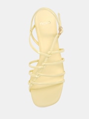 Gul - Novo Leanne sandaler med blokhæl og stropper - Billede 4 af 6