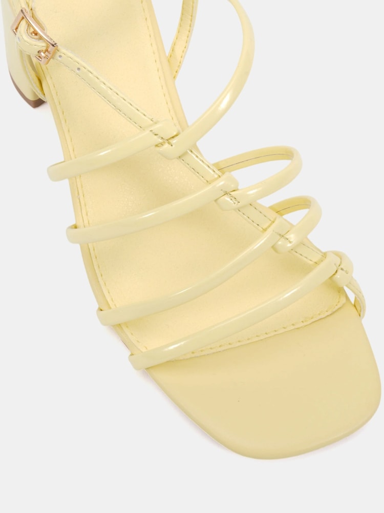 Gul - Novo Leanne sandaler med blokhæl og stropper - Billede 6 af 6