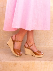 Novo Brown Bliss Espadrille Wedge Sandals - Image 1 of 6