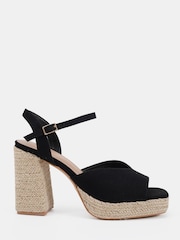 Negro - Novo Lennon Block Heel Platform Ankle Strap Sandals - Imagen 2 de 6