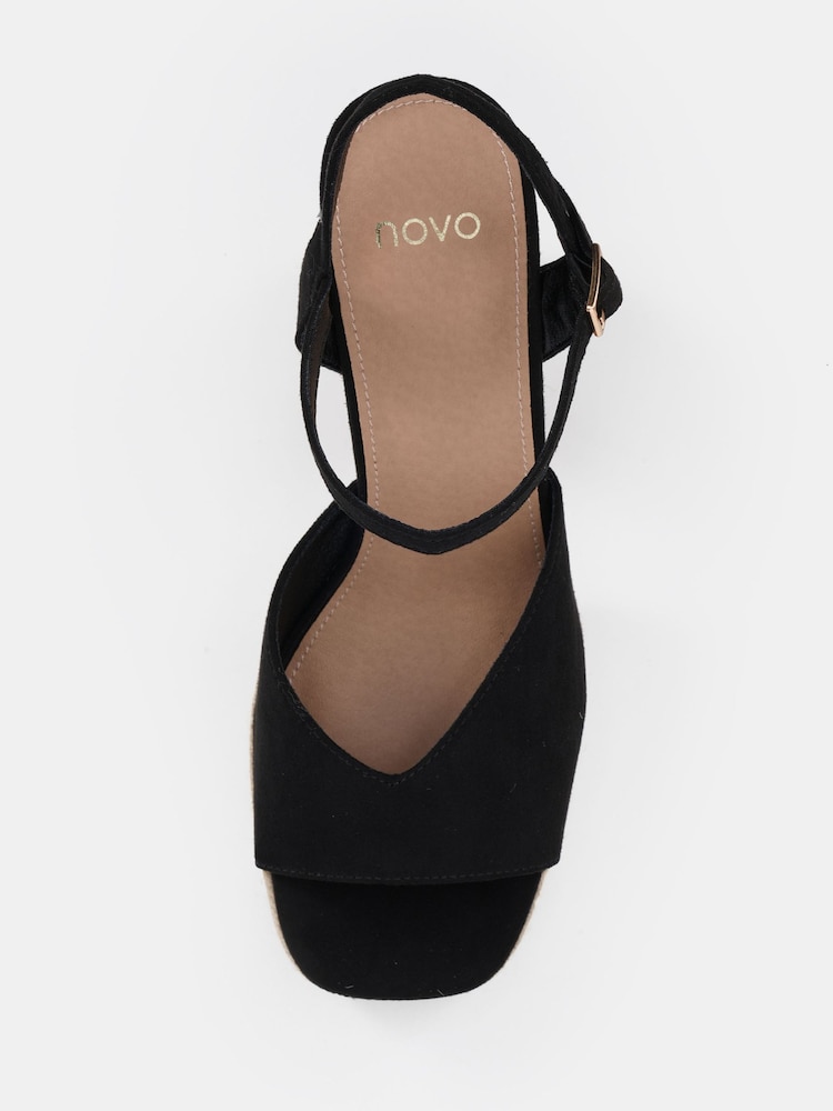 Negro - Novo Lennon Block Heel Platform Ankle Strap Sandals - Imagen 6 de 6 Negro - Novo Lennon Block Heel Platform Ankle Strap Sandals - Imagen 6 de 6