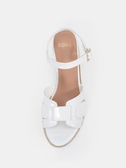Blanco - Novo Blythe Mid Wedge Strappy Espadrille Sandals - Imagen 4 de 4