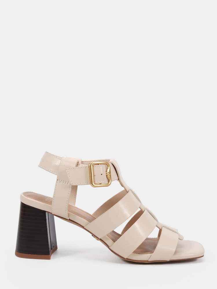 Novo White Leo Block Heel Gladiator Sandals - Image 2 of 6