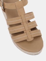 Novo Natural Tallie Espadrille Gladiator T Bar Sandals - Image 6 of 6