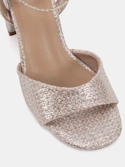 Novo Silver Wide Fit Lydia Block Heel Ankle Strap Sandals - Image 5 of 5