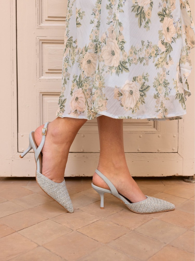 Novo Blue Harri Raffia Two Part Mid Point Courts - Image 1 of 6 Novo Blue Harri Raffia Two Part Mid Point Courts - Image 1 of 6