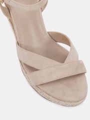 Novo Nude Wide Fit Bianca Two Part Cork Wedge Sandals - Image 4 of 5
