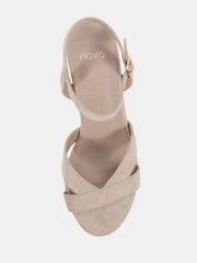 Novo Nude Wide Fit Bianca Two Part Cork Wedge Sandals - Image 5 of 5