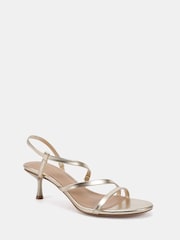 Novo Gold Wide Fit Luna Low Heel Strappy Sandals - Image 3 of 6