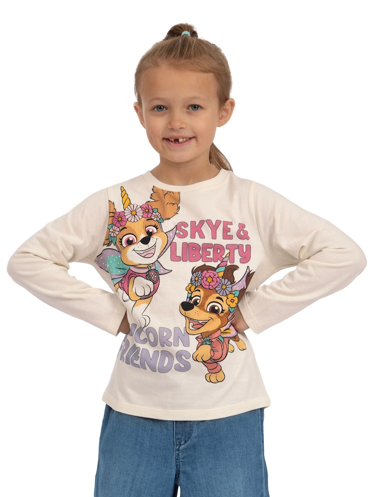 Character Cream PAW Patrol Long Sleeve Skye And Liberty T-Shirt - Image 12 of 12 Character Cream PAW Patrol Long Sleeve Skye And Liberty T-Shirt - Image 12 of 12