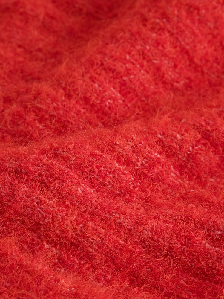 Rouge - Boucle Long Sleeve Slim Fit Cardigan with Wool - Image 2 de 3