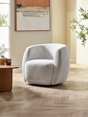 Julian Bowen Oyster Bowline Swivel Chair - Image 1 of 8