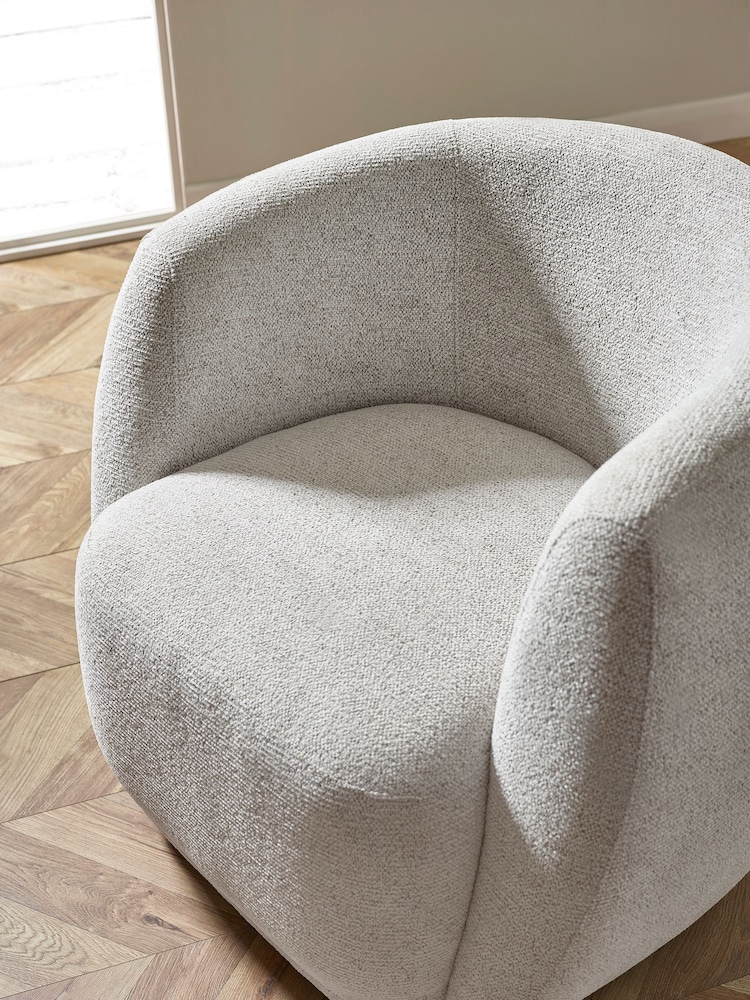 Julian Bowen Oyster Bowline Swivel Chair - Image 2 of 8