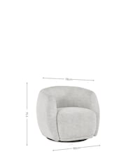 Julian Bowen Oyster Bowline Swivel Chair - Image 4 of 8