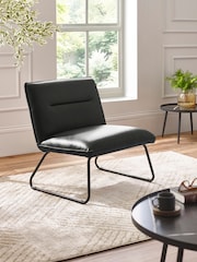 Julian Bowen Black Saxon Lounge Chair - Image 1 of 8