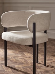 Julian Bowen Set of 2 Cream Black Bolivia Dining Chairs - Image 3 of 11
