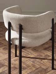 Julian Bowen Set of 2 Cream Black Bolivia Dining Chairs - Image 5 of 11