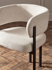 Julian Bowen Set of 2 Cream Black Bolivia Dining Chairs - Image 6 of 11