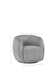 Julian Bowen Fossil Bowline Swivel Chair - Image 4 of 8