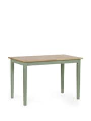 Julian Bowen Sage Green Natural Oak Effect Linwood Small Dining Table - Image 11 of 14