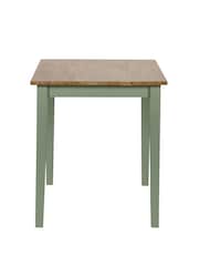 Julian Bowen Sage Green Natural Oak Effect Linwood Small Dining Table - Image 12 of 14