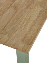 Julian Bowen Sage Green Natural Oak Effect Linwood Small Dining Table - Image 13 of 14