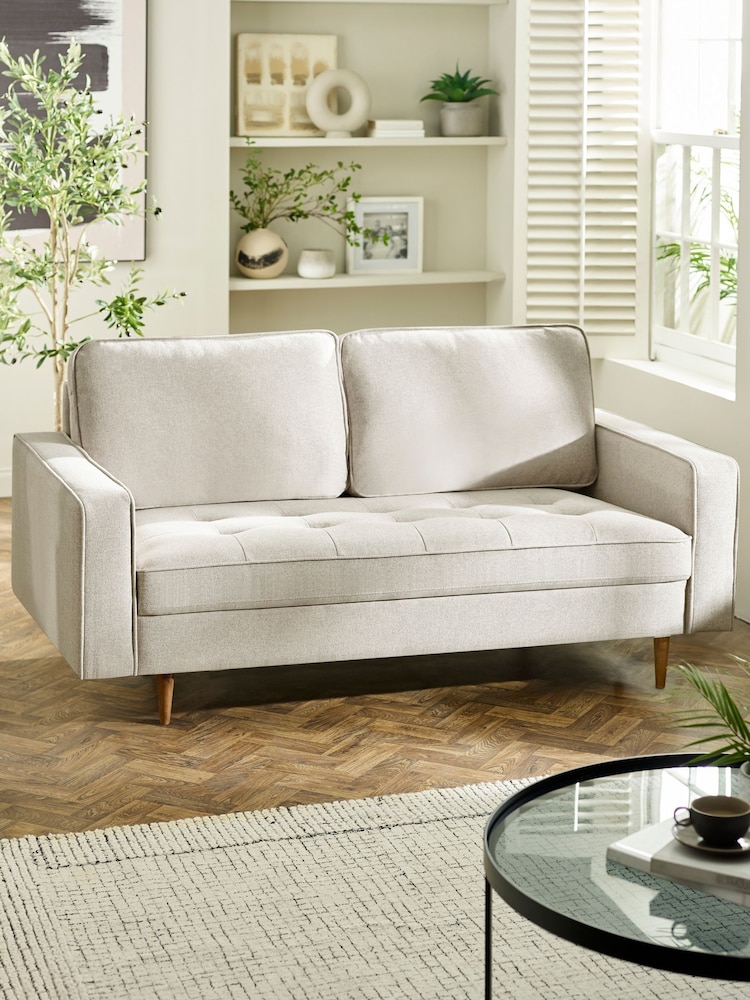 Julian Bowen Beige Henrietta 3 Seater Sofa - Image 1 of 8 Julian Bowen Beige Henrietta 3 Seater Sofa - Image 1 of 8