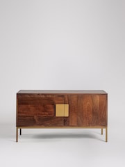 Swoon Mid Brown Banner Mango Wood Media Unit - Image 6 of 9