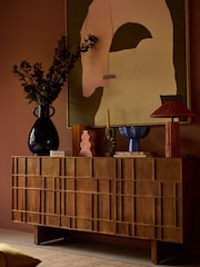 Swoon Mid Brown Rushden Mango Wood Three Door Sideboard - Image 1 of 7