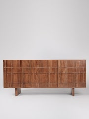 Swoon Mid Brown Rushden Mango Wood Three Door Sideboard - Image 4 of 7