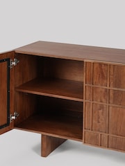 Swoon Mid Brown Rushden Mango Wood Three Door Sideboard - Image 6 of 7