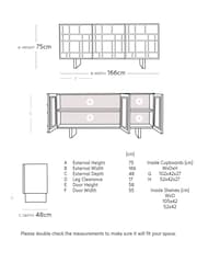 Swoon Mid Brown Rushden Mango Wood Three Door Sideboard - Image 7 of 7