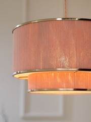 Lipsy Pink Wrapped 2 Tier Easyfit Shade Ceiling Light - Image 3 of 5