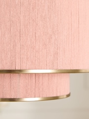 Lipsy Pink Wrapped 2 Tier Easyfit Shade Ceiling Light - Image 4 of 5