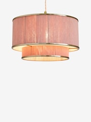 Lipsy Pink Wrapped 2 Tier Easyfit Shade Ceiling Light - Image 5 of 5