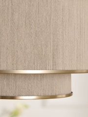 Lipsy Grey Wrapped 2 Tier Easyfit Shade Ceiling Light - Image 3 of 6