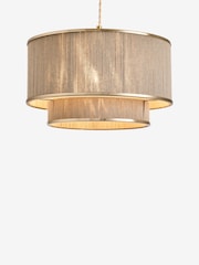 Lipsy Grey Wrapped 2 Tier Easyfit Shade Ceiling Light - Image 5 of 6