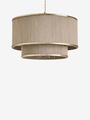 Lipsy Grey Wrapped 2 Tier Easyfit Shade Ceiling Light - Image 6 of 6