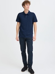 Casual Friday Blue Solheim Short Sleeve Pique Polo Shirt - Image 3 of 7